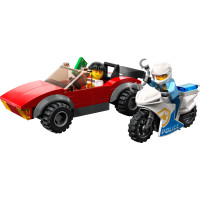 Miniatyr av produktbild för LEGO City Biljakt med polismotorcykel