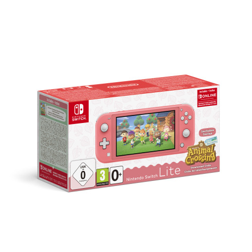 Nintendo Nintendo Switch Lite (Coral) Animal Crossing: New Horizons Pack + NSO 3 months (Limited) bärbara spelkonsoller 14 cm (5.5") 32 GB Pekskärm Wi-Fi Korall