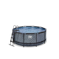 Produktbild för EXIT Stone pool ø360x122cm med filterpump