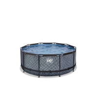 Produktbild för EXIT Stone pool ø360x122cm med filterpump