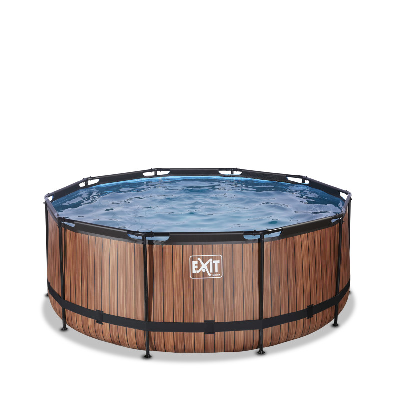 Produktbild för EXIT 30.22.12.10 ovan mark-svimmingpooler Pool med ram Rund 10126 l Brun