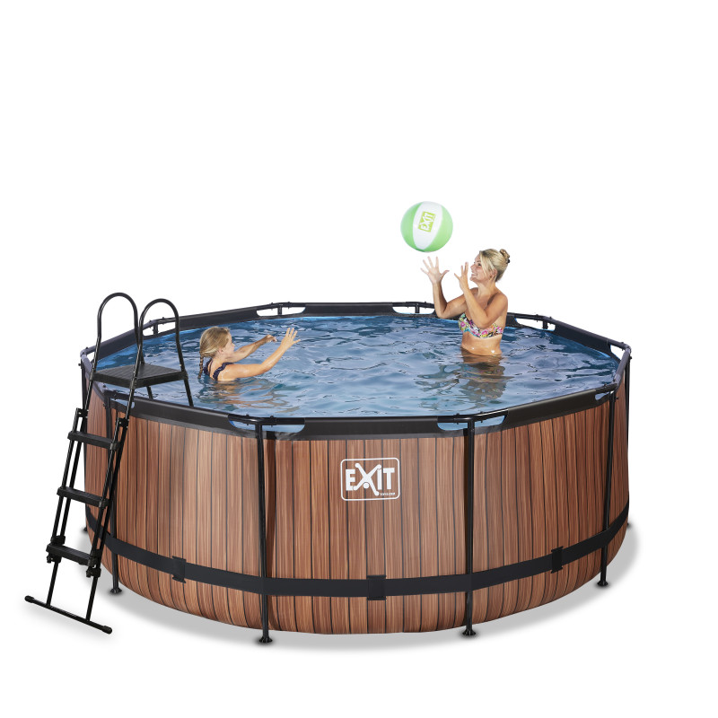 Produktbild för EXIT 30.22.12.10 ovan mark-svimmingpooler Pool med ram Rund 10126 l Brun