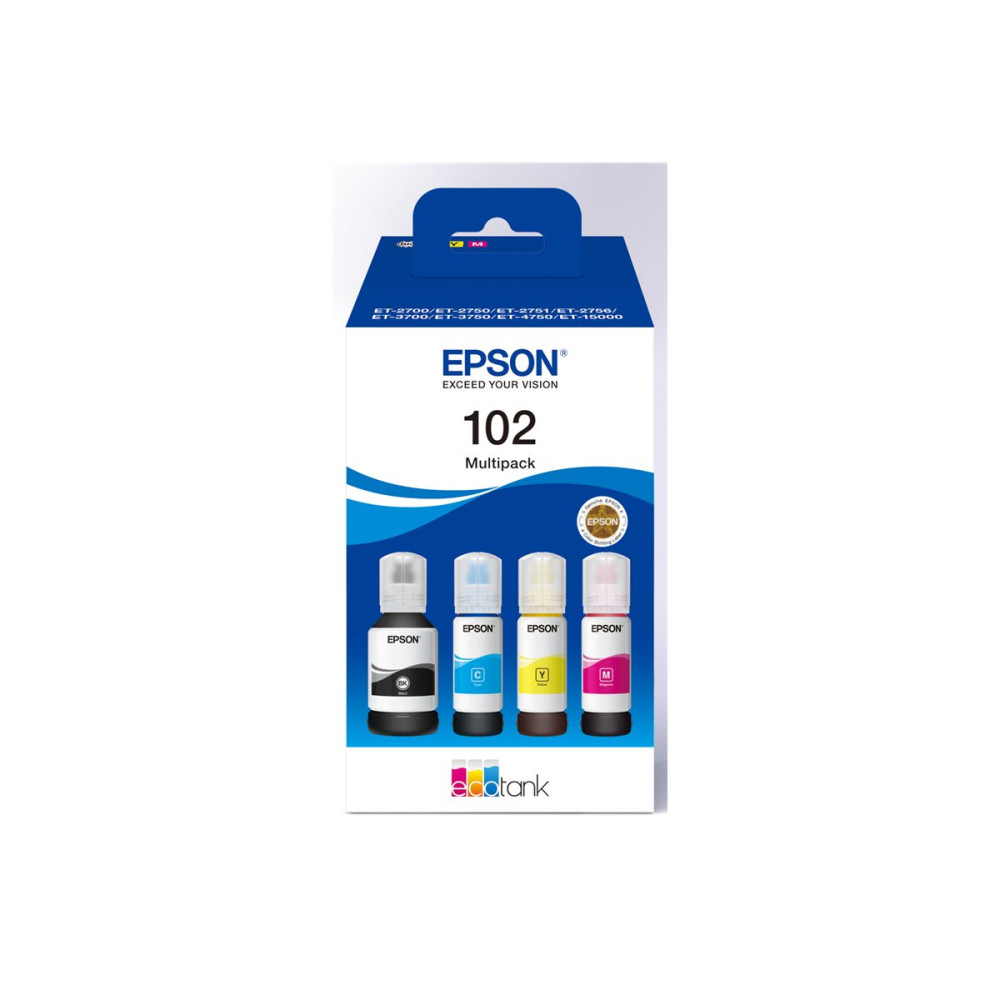 Produktbild för Epson 102 Multipack - 4-pack - svart, gul, cyan, magenta - original - bläckpatron