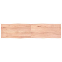 Produktbild för Bordsskiva ljusbrun 160x40x(2-4) cm massivt trä levande kant