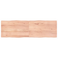 Produktbild för Bordsskiva ljusbrun 160x50x(2-4) cm massivt trä levande kant