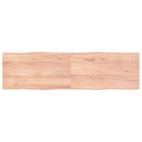 Produktbild för Bordsskiva ljusbrun 180x50x(2-4) cm massivt trä levande kant