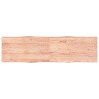 Produktbild för Bordsskiva ljusbrun 180x50x(2-6) cm massivt trä levande kant