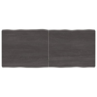 Produktbild för Bordsskiva mörkbrun 120x50x(2-6) cm massivt trä levande kant