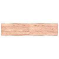Produktbild för Bordsskiva ljusbrun 180x40x(2-4) cm massivt trä levande kant