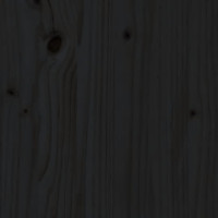Produktbild för Sängram för barnsäng m. lådor svart 90x200 cm massiv furu