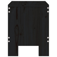 Produktbild för Trädgårdspallar 2 st svart 40x36x45 cm massiv furu