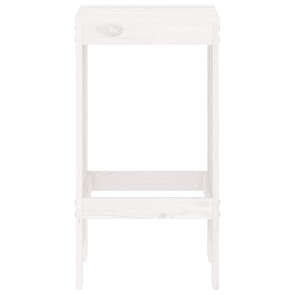 Produktbild för Barstolar 2 st vit 40x36x75 cm massiv furu