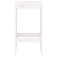 Produktbild för Barstolar 2 st vit 40x36x75 cm massiv furu