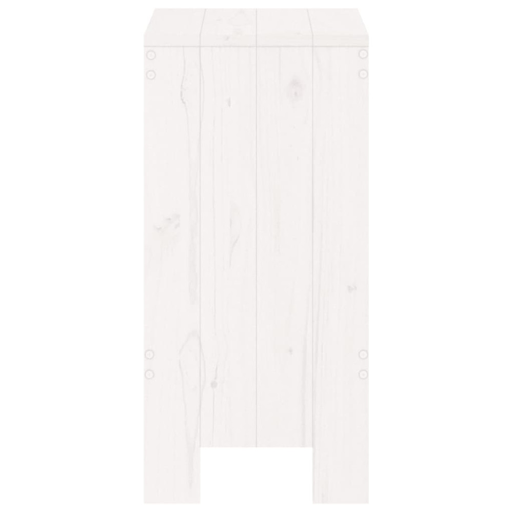 Produktbild för Barstolar 2 st vit 40x36x75 cm massiv furu