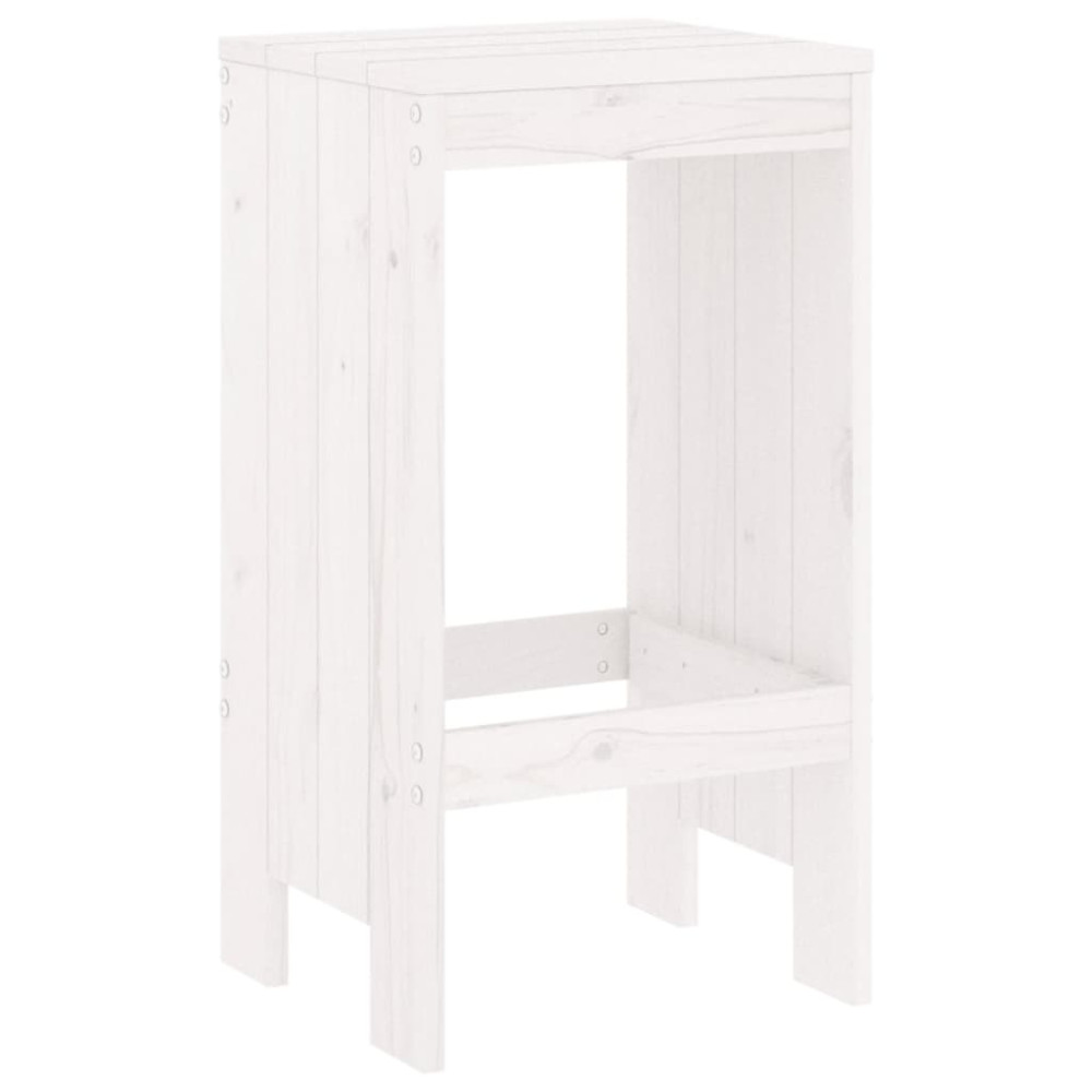 Produktbild för Barstolar 2 st vit 40x36x75 cm massiv furu