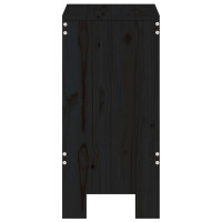 Produktbild för Barstolar 2 st svart 40x36x75 cm massiv furu