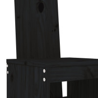 Produktbild för Barstolar 2 st svart 40x42x120 cm massiv furu