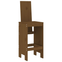 Produktbild för Barstolar 2 st honungsbrun 40x42x120 cm massiv furu