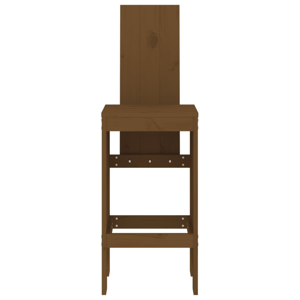 Produktbild för Barstolar 2 st honungsbrun 40x42x120 cm massiv furu