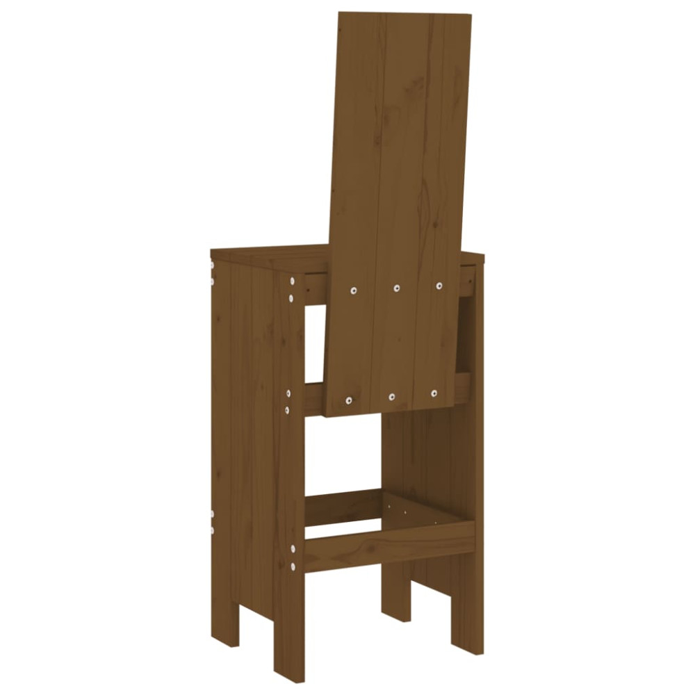Produktbild för Barstolar 2 st honungsbrun 40x42x120 cm massiv furu