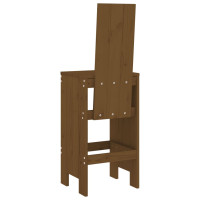 Produktbild för Barstolar 2 st honungsbrun 40x42x120 cm massiv furu