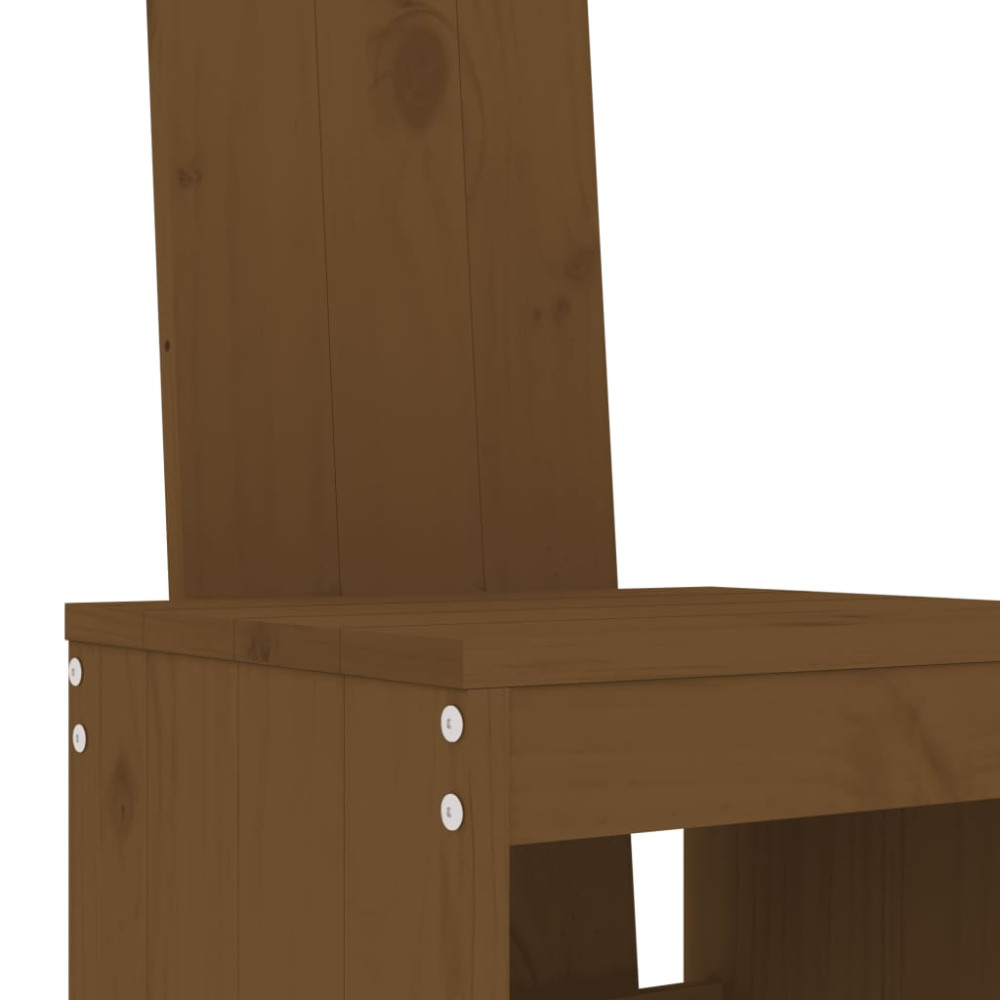 Produktbild för Barstolar 2 st honungsbrun 40x42x120 cm massiv furu