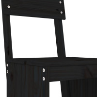 Produktbild för Barpallar 2 st svart 40x48,5x115,5 cm massiv furu