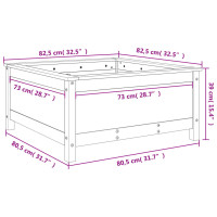 Produktbild för Odlingslåda 82,5x82,5x39 cm honungsbrun massiv furu