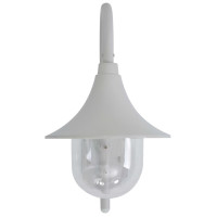 Produktbild för Vägglampa för trädgård E27 42 cm aluminium vit