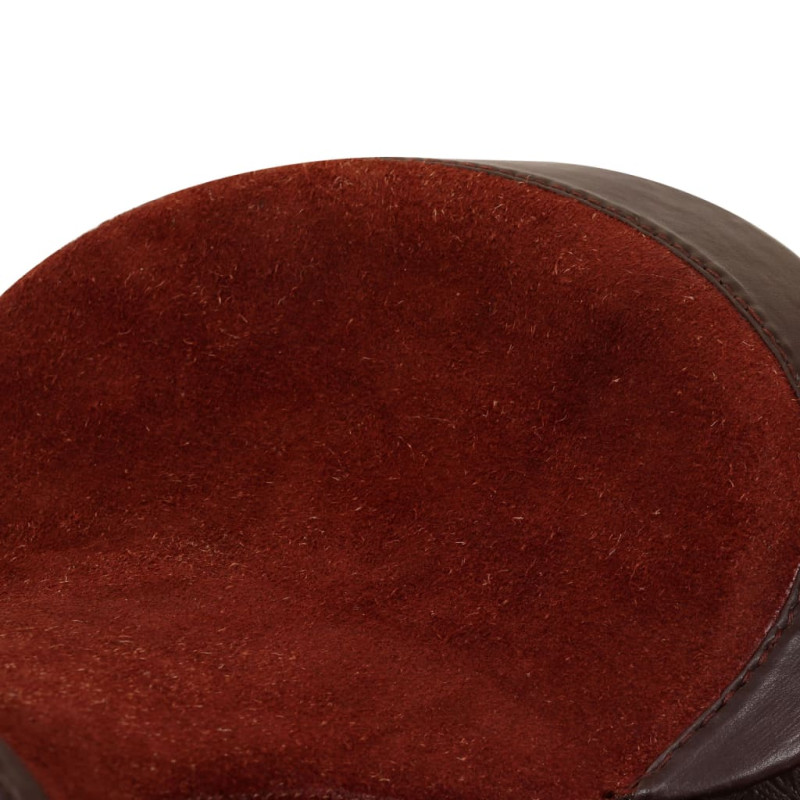 Produktbild för Westernsadel träns&halsband äkta läder 12" brun