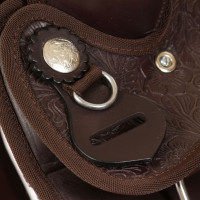Miniatyr av produktbild för Westernsadel träns&halsband äkta läder 12" brun