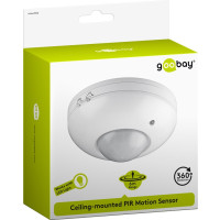 Produktbild för Goobay 95172 rörelsedetektorer Passiv infraröd (PIR) sensor Kabel Tak Vit
