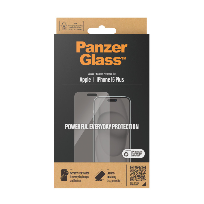 Produktbild för PanzerGlass Classic Fit Genomskinligt skärmskydd Apple 1 styck