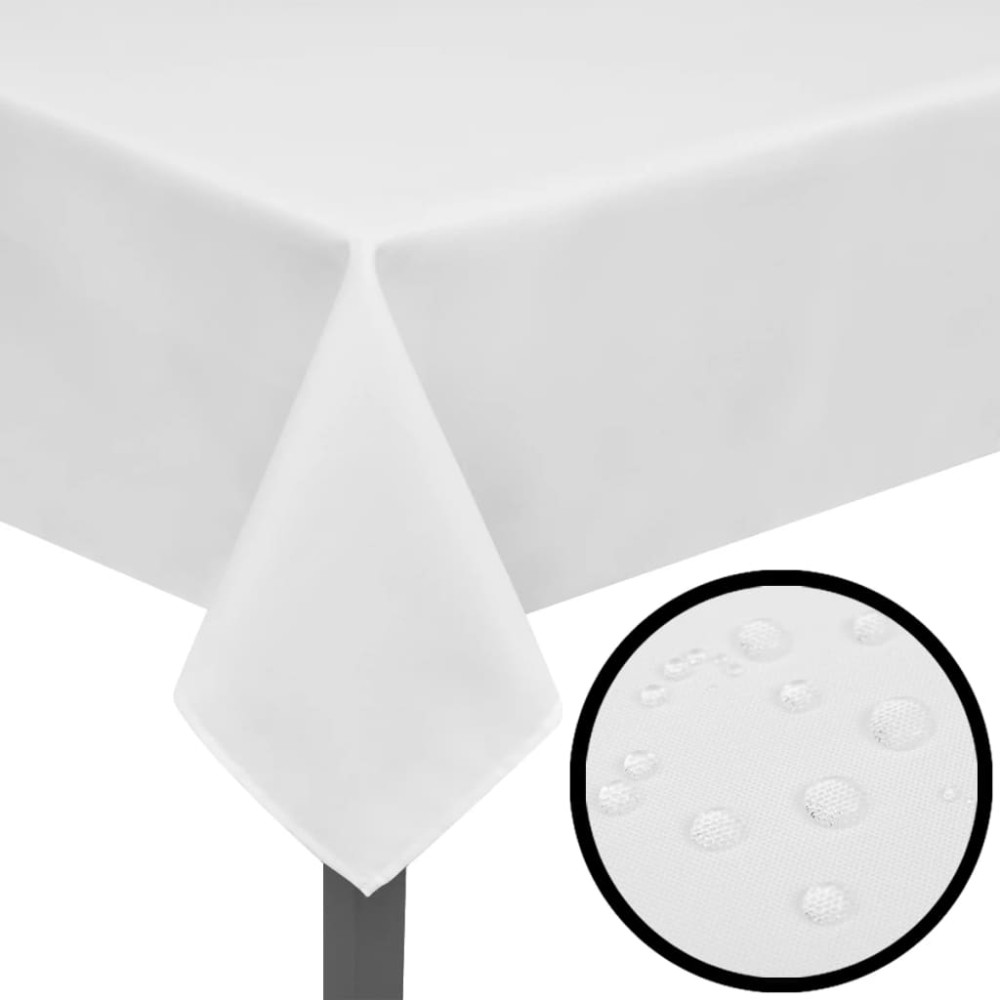 Produktbild för 5 Bordsdukar Vit 190 x 130 cm
