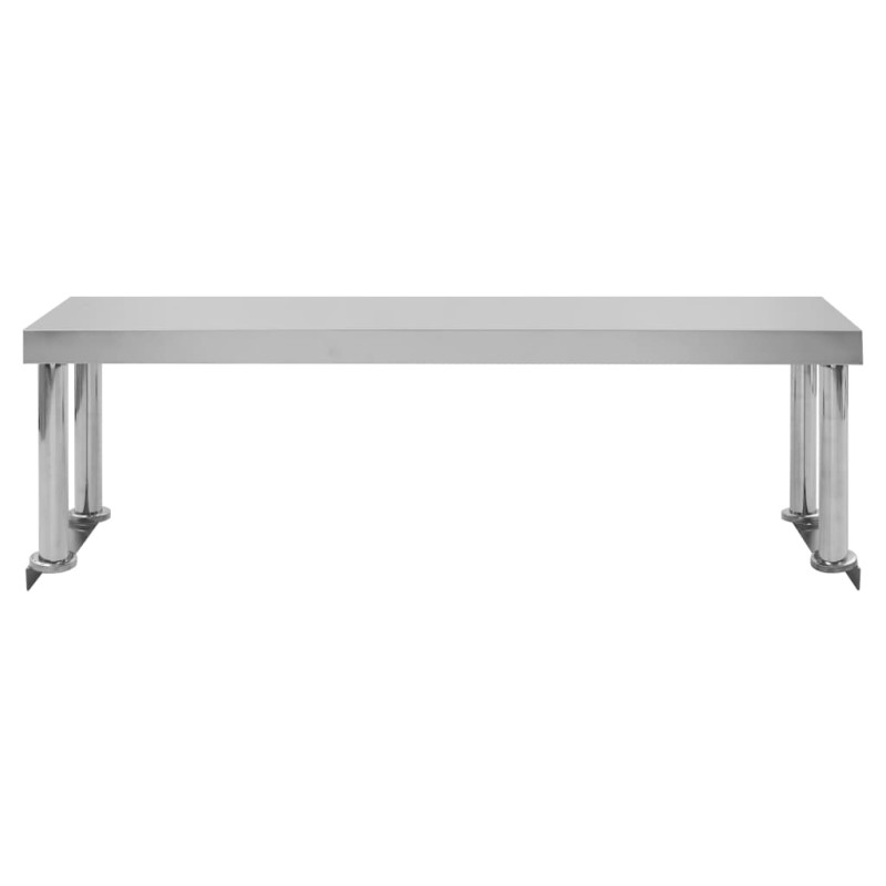Produktbild för Överhylla för arbetsbord 120x30x35 cm rostfritt stål