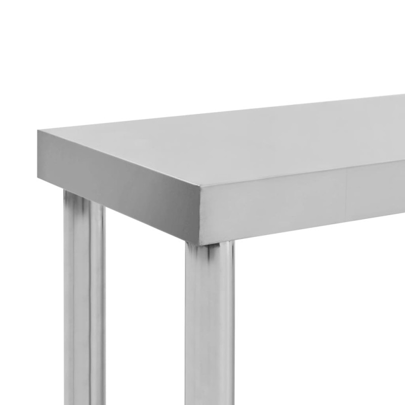 Produktbild för Överhylla för arbetsbord 120x30x35 cm rostfritt stål