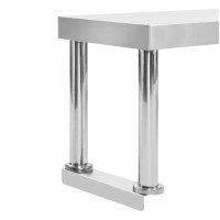 Miniatyr av produktbild för Överhylla för arbetsbord 120x30x35 cm rostfritt stål