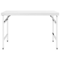 Produktbild för Hopfällbart arbetsbord 120x60x80 cm rostfritt stål