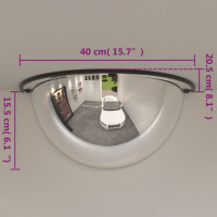 Produktbild för Trafikspeglar kupol 2 st Ø40 cm 180° akryl