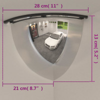 Produktbild för Trafikspeglar kupol 2 st Ø40 cm 90° akryl