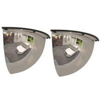 Miniatyr av produktbild för Trafikspeglar kupol 2 st Ø80 cm 90° akryl