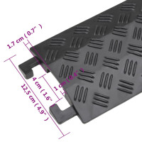 Produktbild för Kabelbryggor 2 st 98,5 cm svart