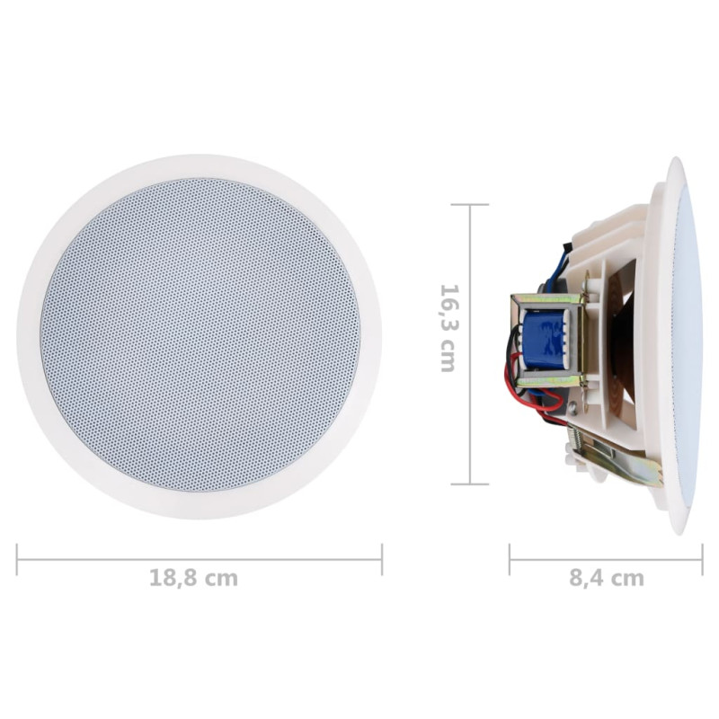 Produktbild för Inbyggnadshögtalare med diskant tak/vägg 2 st 240 W