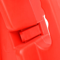 Produktbild för Hopfällbar trafikbarriär röd 210x50x105 cm