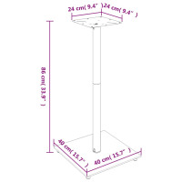 Produktbild för Högtalarstativ 2 st härdat glas 1-pelarmodell svart & silver