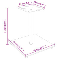 Produktbild för Högtalarstativ 2 st härdat glas 1-pelarmodell svart & silver