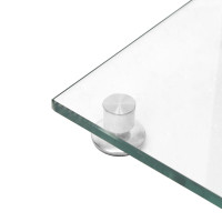 Miniatyr av produktbild för vidaL Högtalarstativ 2 st härdat glas 3-pelardesign silver