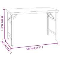 Produktbild för Arbetsbord med överhylla 120x60x115 cm rostfritt stål