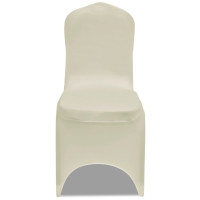 Produktbild för Stolsöverdrag stretch gräddvit 30 st