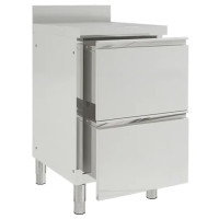 Produktbild för Köksskåp för storkök med 2 lådor 2 st rostfritt stål
